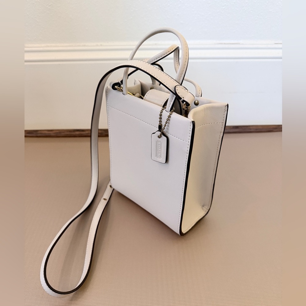 Coach Mini Cashin Tote in Chalk